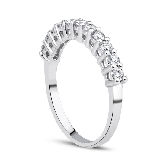 Диамантена халка бяло злато 0.50 карата